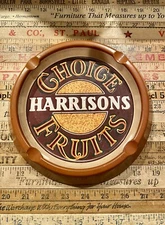 Harrison’s Choice Fruits Metal Ashtray Case Maufacturing Company New York.