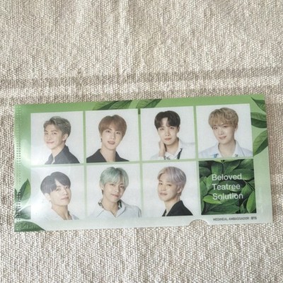 Mediheal x BTS Teatree Solution Clear File Folder Green White RARE NEW