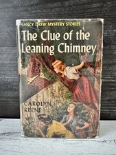 Product Image: Nancy Drew #26 The Clue of the Leaning Chimney Blue HC DJ First Edition 1949B-2