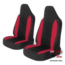 Car Seat Covers - Achieve The Perfect 2 Fronts--High Bucket Black Red