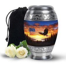 Hero's Honor Memorial Large Urns for Human Ashes Adult Women 10 Inch