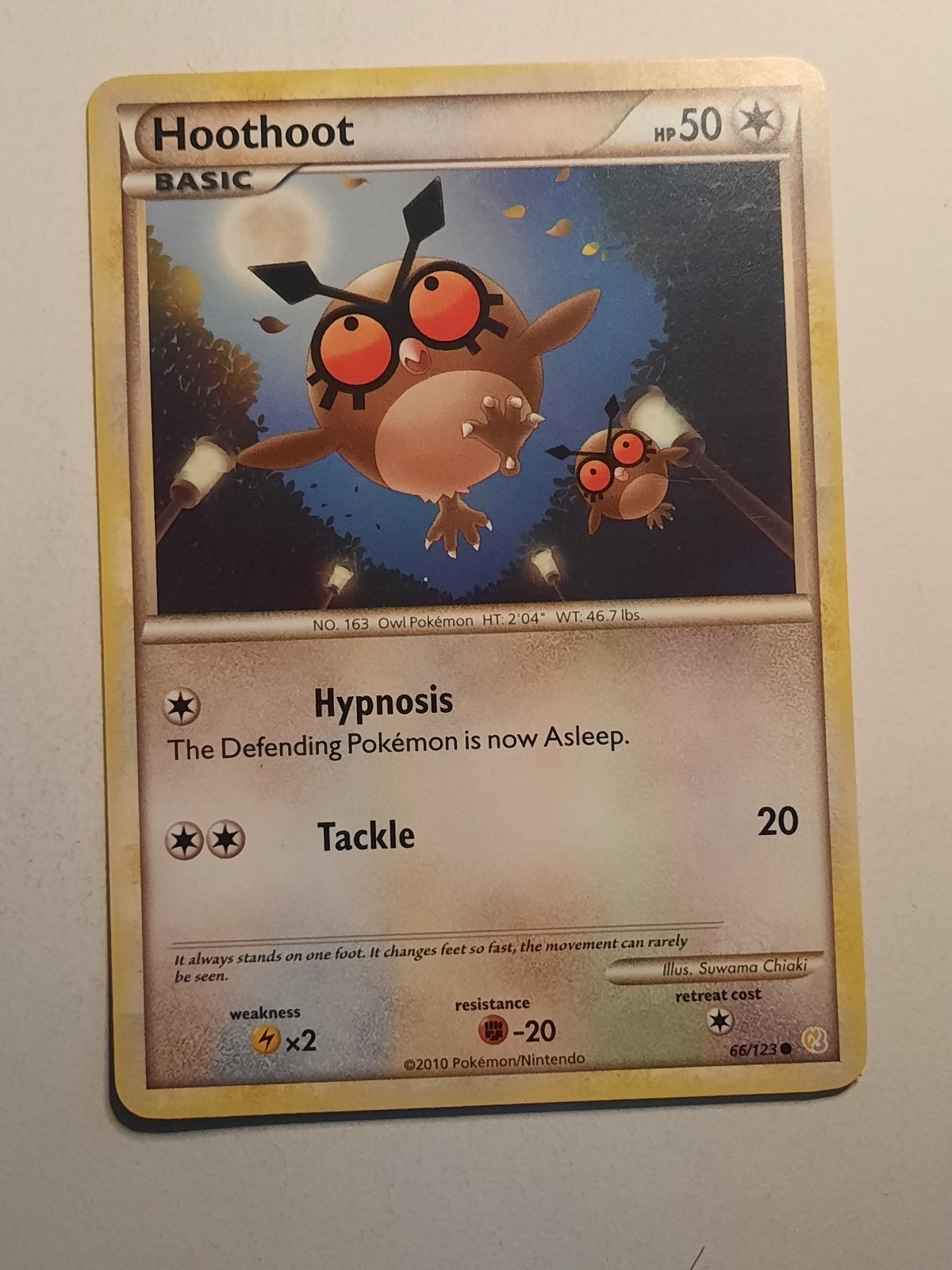Hoothoot 66/123 C HeartGold & SoulSilver Pokemon MP