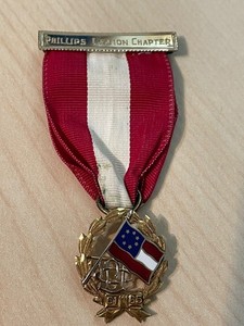 Daughters of the Conferderacy Phillips Legion Chapter 14K Gold Top Pin