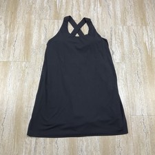 FLX Womens Size L Urban Commuter Black Athletic Mini Dress Built in Bra & Shorts