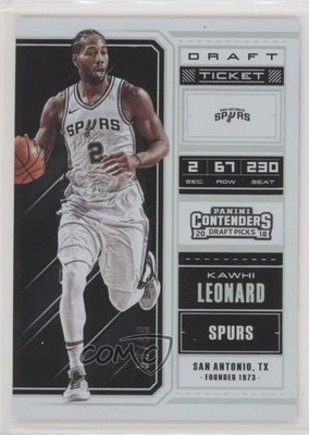 2018 Panini Contenders Draft Picks Ticket 58/99 Kawhi Leonard (White Jersey) 7y2