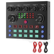 V8S Live External Sound Card Voice Changer Sound Card with Multiple Sound1293