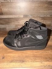 Jordan Air Jordan 1 Mid Black/Grey Men’s Leather Sneakers 2019 554724-060