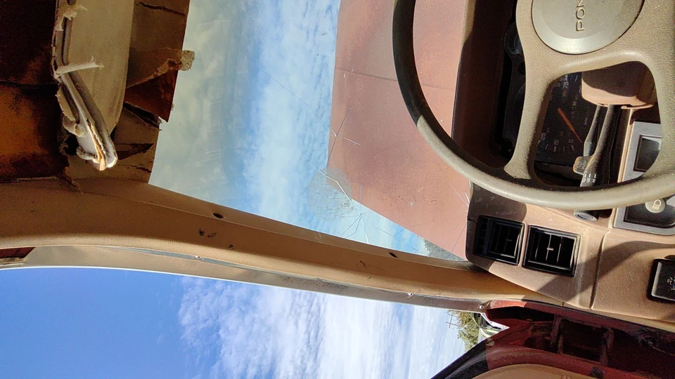 1985 Pontiac Sunbird Driver Left A Pillar Trim Windshield Post Panel Oem Tan - Image 3 of 3