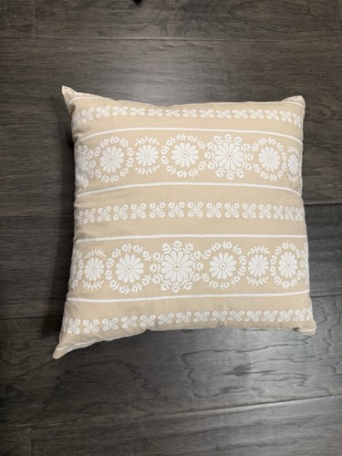 VTG Harris BluPrint Quality Ticking Feather Down 14” Square Pillow STAINS
