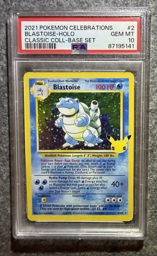 2021 PSA 10  POKEMON  CELEBRATIONS CLASSIC COLLECTION #2 BLASTOISE-HOLO