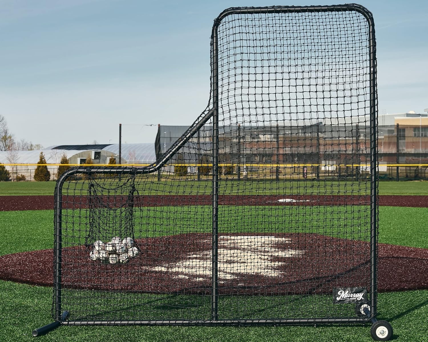 Murray Sporting Goods Baseball Batting L-Screen Protective Net 7' x 7', Black 