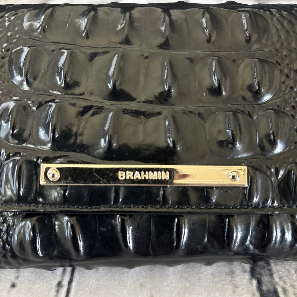 Cartera Brahmin Suave Chequera Negra Melbourne Nueva Sin Etiquetas Foto 2 de 4