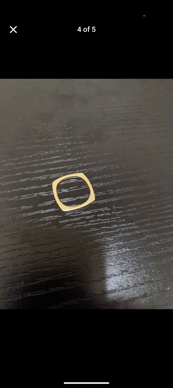 14K Gold Bold Square Stack Ring Sizable - image 6