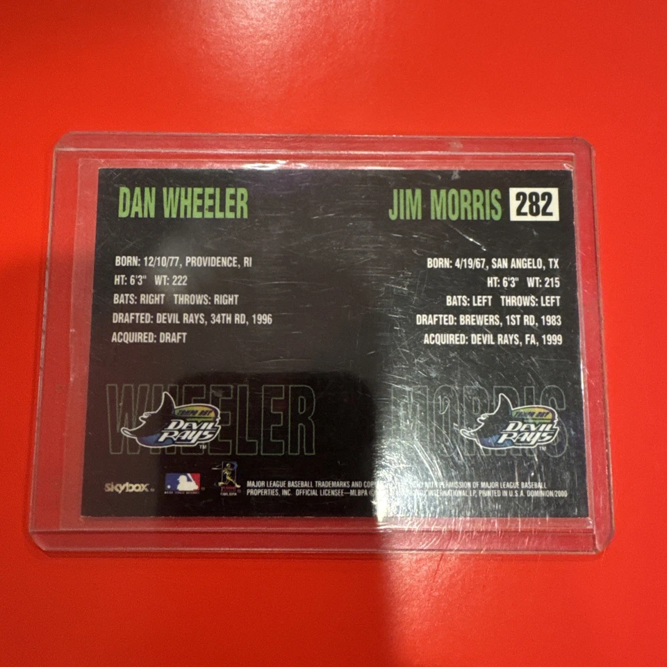 2000 Skybox Dominion Jim Morris “The Rookie” / Dan Wheeler RC #282 - Image 2 of 2