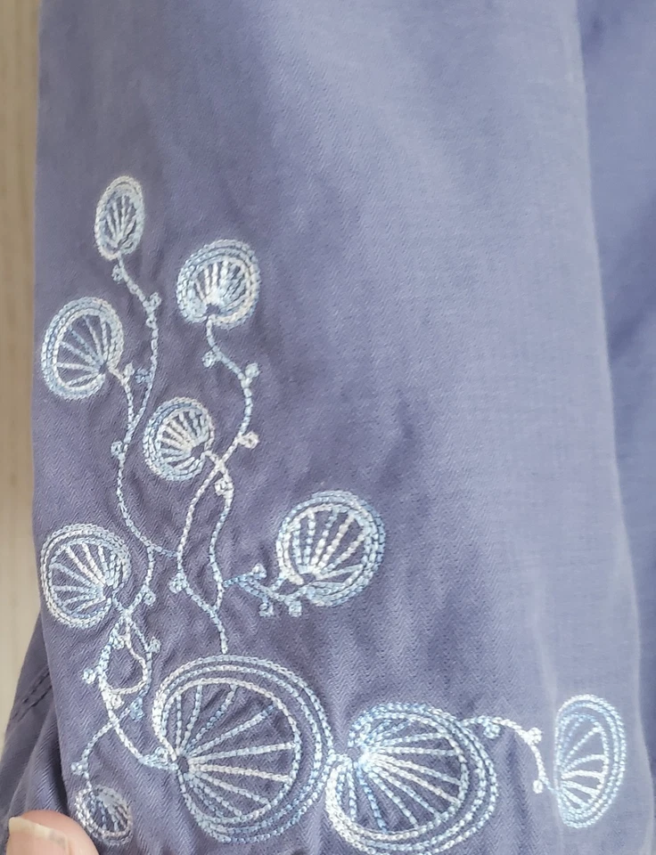 Horny Toad Mujer Falda Corta Pantalones Cortos 12 Azul Bordado Tenis Golf Ajustable Foto 3 de 4