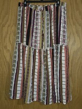 NWOT WOMENS CHRISTOPHER BANKS LINED BOHO SKIRT MAXI SKIRT SIZE L MULTI COLOR