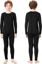 Silkfly Boys Thermal Underwear Set Base Layer Fleece Lined 3 SETS for Kids XS