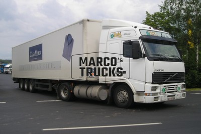 Truck photo Volvo FH12 Box semitrailer Belgium white CASA MODA, DAN HEMD #c2la
