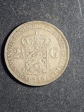 1929 Netherlands 2-1/2 Gulden SILVER (0.720 fine, 0.5787 oz ASW) XF/AU stk#Q51 84.66 per troy oz