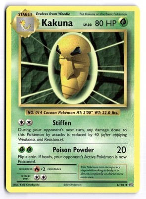 Kakuna - EVO #6/108 XY - Evolutions Uncommon Normal LP
