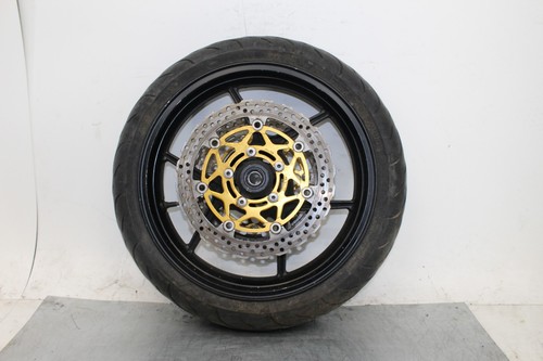07 2007-2012 KAWASAKI NINJA ZX6R ZX600R OEM FRONT WHEEL RIM WITH BRAKE ROTORS - Picture 10 of 17