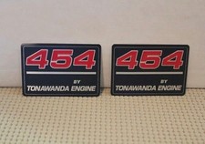 Pair 454 By Tonawanda Engine Emblem 3d Badge Valve Cover Metal Insert 12393652