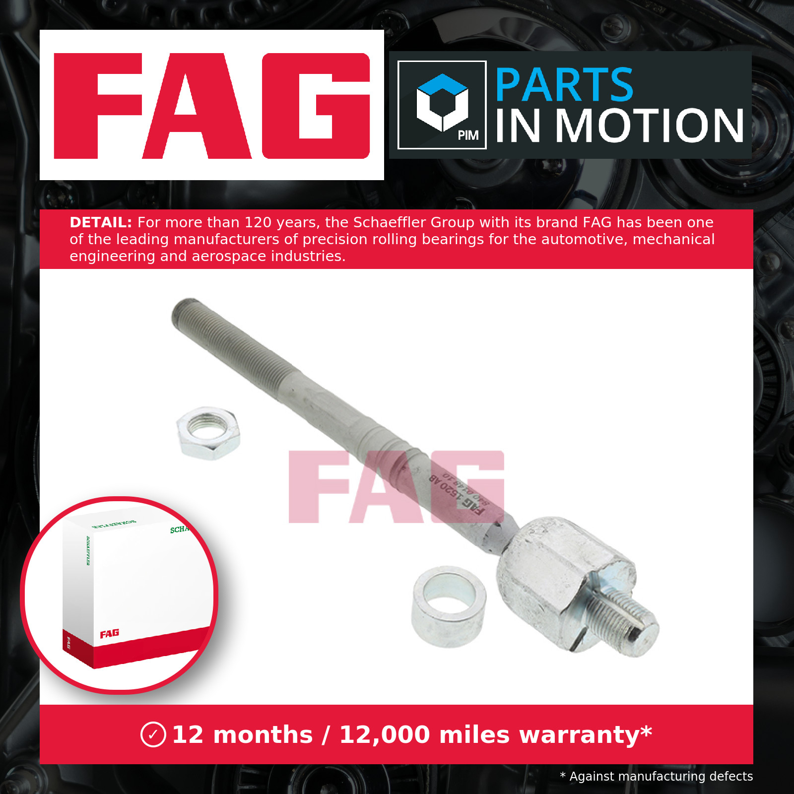 Inner Rack End 840014810 FAG Tie Rod Joint 32106774347 32106777479 6774347 New