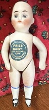 Antique 4” 303 All Bisque Kestner Prize Baby Doll with Glass Sleep Eyes