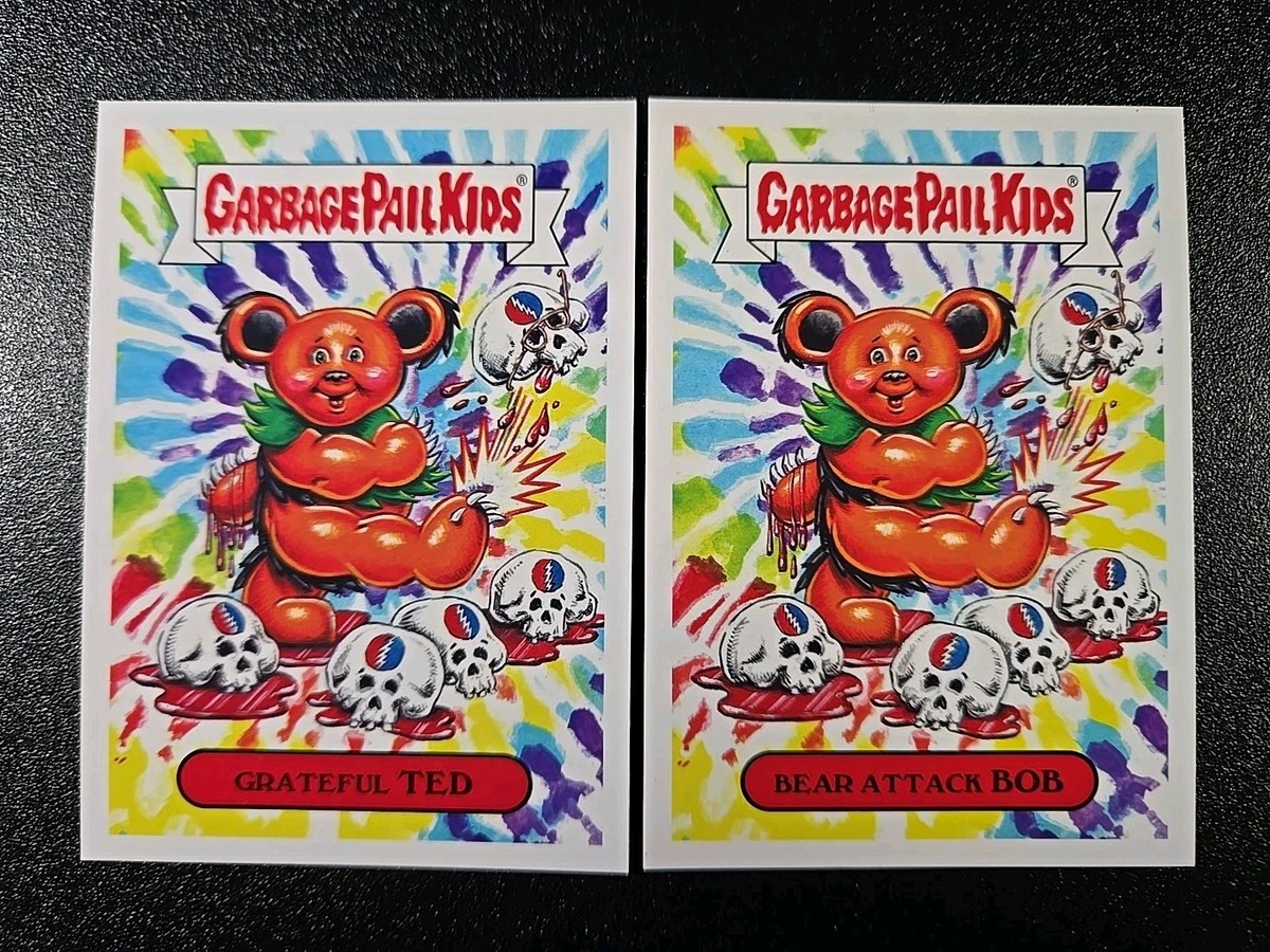 Grateful Dead Jerry Garcia Deadheads Spoof 2 Card Set Garbage Pail