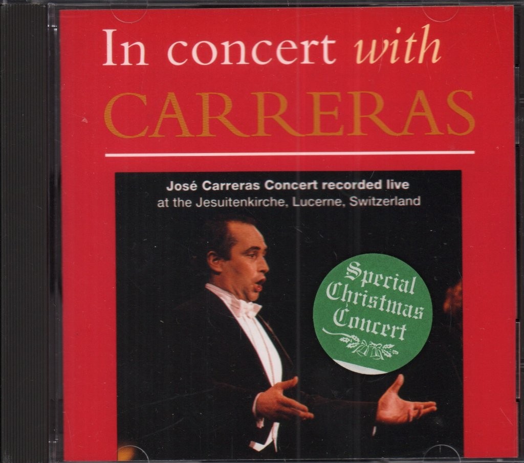 GEMCD6002 Jose Carreras In Concert With Carreras CD Europe Gemini Audio 1992 red
