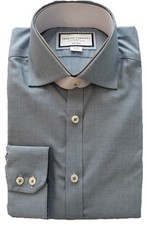 Charles Tyrwhitt Dress Shirt 15.5 33 Extra Slim Blue White Westminster