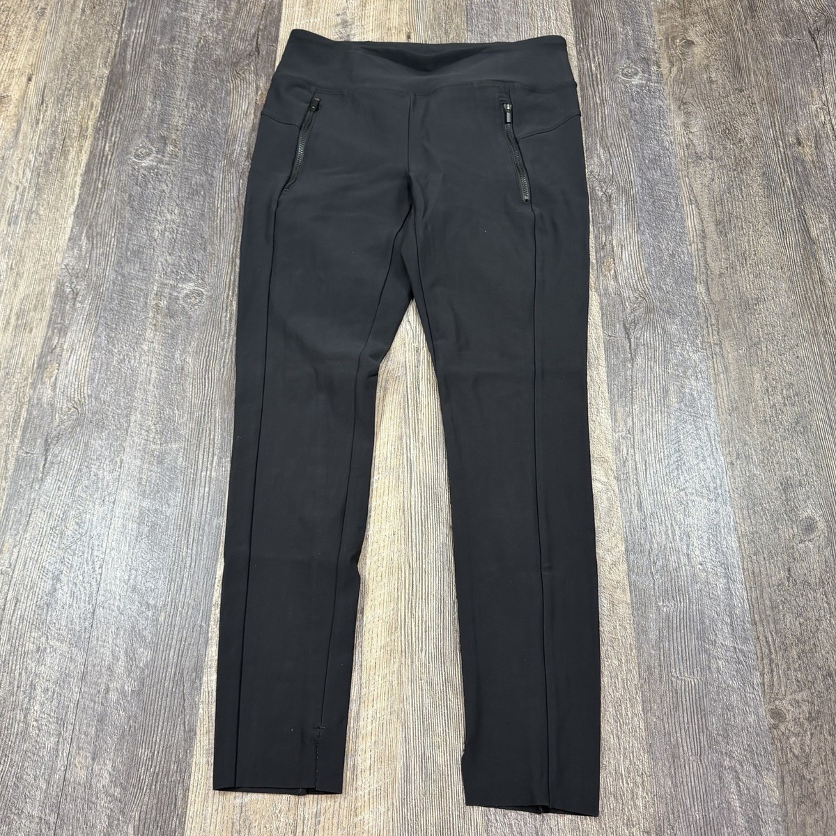 Athleta Stellar Tight Womens Black Leggings Pants Size Small Zip Pocket Stretch