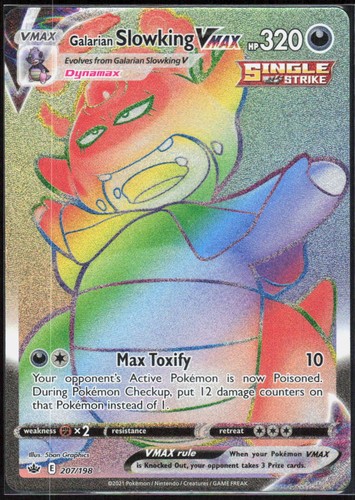 Galarian Slowking VMAX (Secret) 207/198 Holofoil ScR SWSH06: Chill... NM Pokemon