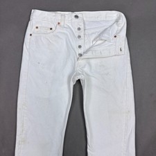 Vintage Levis 501 Jeans Mens 32x30 White Early 90s Made USA Pants Tag33x30 