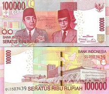 Indonesia 100000 Rupiah 2004/2013 P 153 c UNC