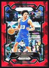 Trey Alexander 2024 Panini Prizm Draft Red Cracked Ice Rookie Creighton Bluejays