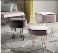 Sitzhocker Ottomane Hocker Sitz Beistell FußHocker Rund Hocker Polsterhocker Neu