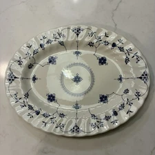 Churchill England Finlandia Serving Plater, White And Blue