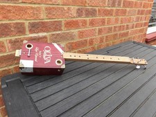 3 STRING HOMEMADE FRETTED ACOUSTIC/ELECTRIC CIGAR BOX GUITAR