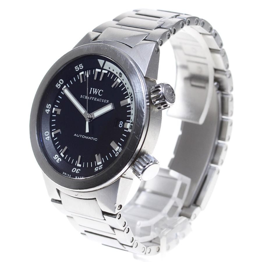 IWC AQUATIMER IW354805 42mm SS Black Dial Automatic Date Watch #C567