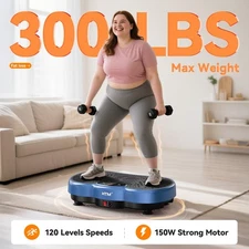 HTM Vibration Plate Exercise Machine - 300 lbs Weight Capacity 9 Workout Modes