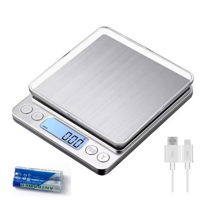 ÜBEREMPFINDLICHE KÜCHENWAAGE 0,1g/3KG BATTERIEBETRIEBEN ELEKTRONIK DIGITAL LED