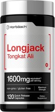 Longjack 1600 mg 120 Capsules Longifolia Root Extract by Horbaach