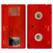 VHS is LIFE Solid Red Color VHS Shell w/ T-130 Tape