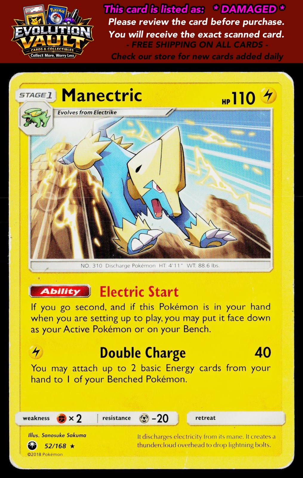 SM - Celestial Storm #52/168 Manectric
