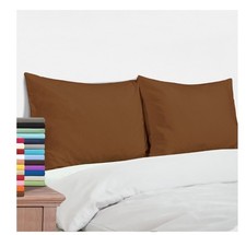 KING size Pillowcase - 20x36 CAMEL 100 combed Cotton Sateen Pillowcase