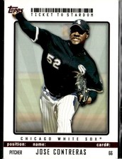 2009 Topps Ticket to Stardom Jose Contreras Serial #1/1 Card #66 RARE 1 of 1