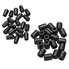 1Set/20Pcs Kitchen Sink Rack Feet w 20Pcs 5mm ID x 10mm OD Bumpers Cover Black