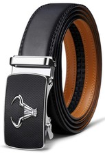BULLIANT Men's Belt,Brand Ratchet Belt Of 32"-38"Waist Adjustable, Black1201