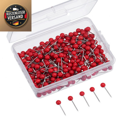 300 x 1 8 Zoll Push Pins Rot Kartenmarkierer